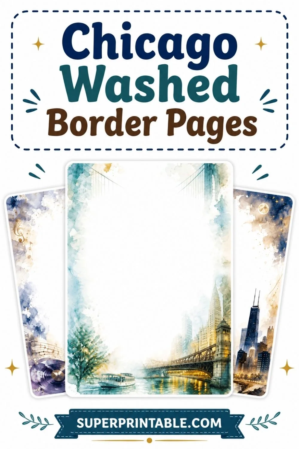 15+ Chicago Washed Border Pages Pinterest Image