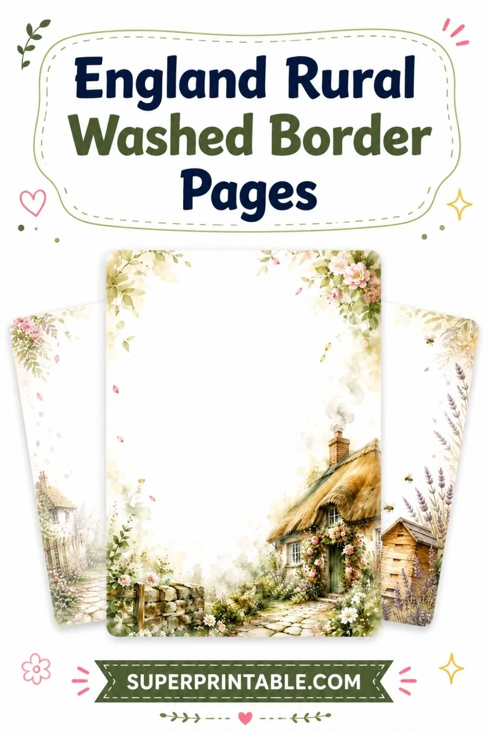 15+ England Rural Washed Border Pages Pinterest Image