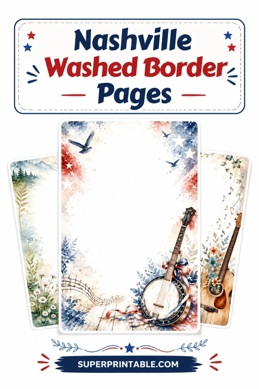 15+ Nashville Washed Border Pages Pinterest Image