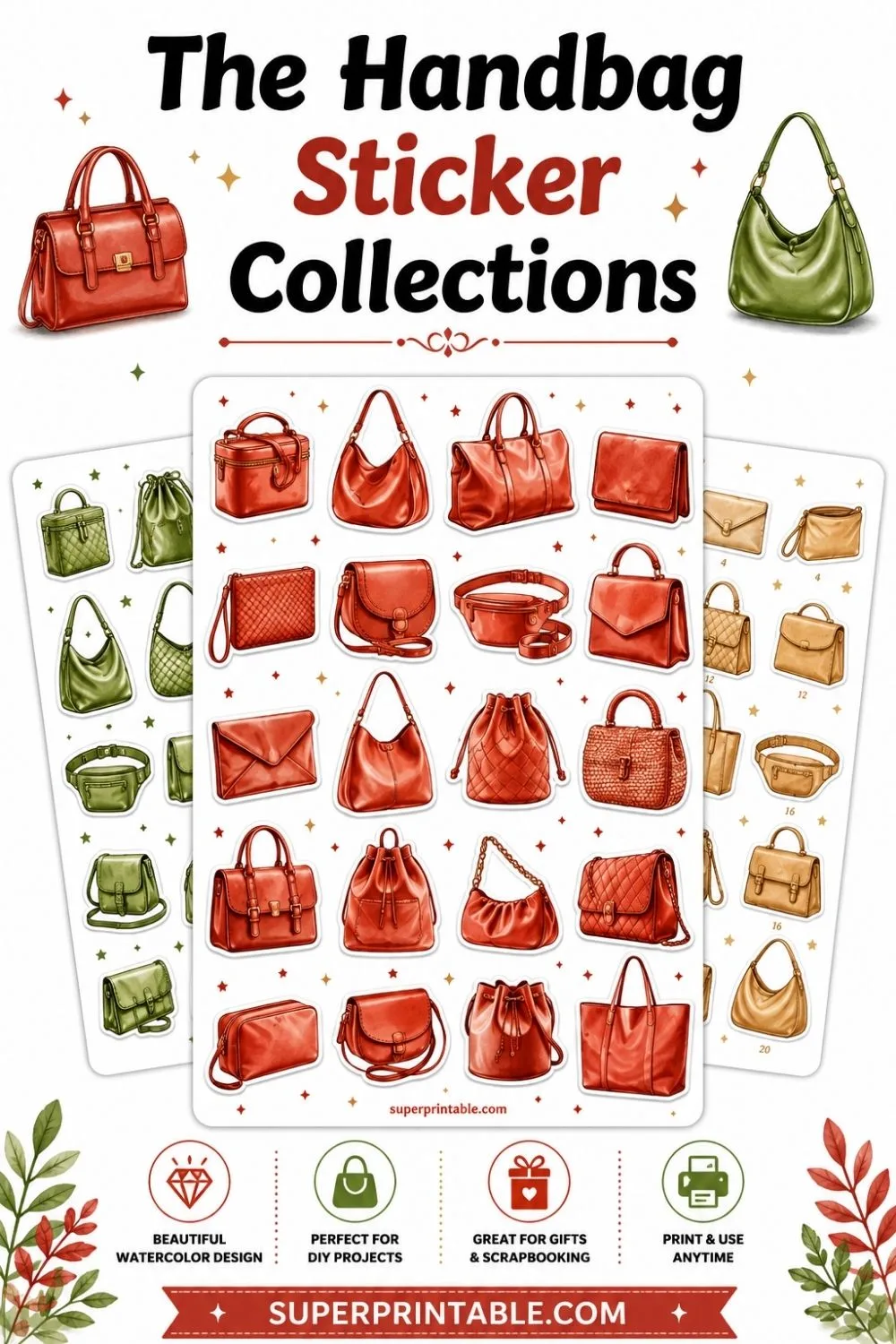 15+ The Handbag Sticker Collections Pinterest Image