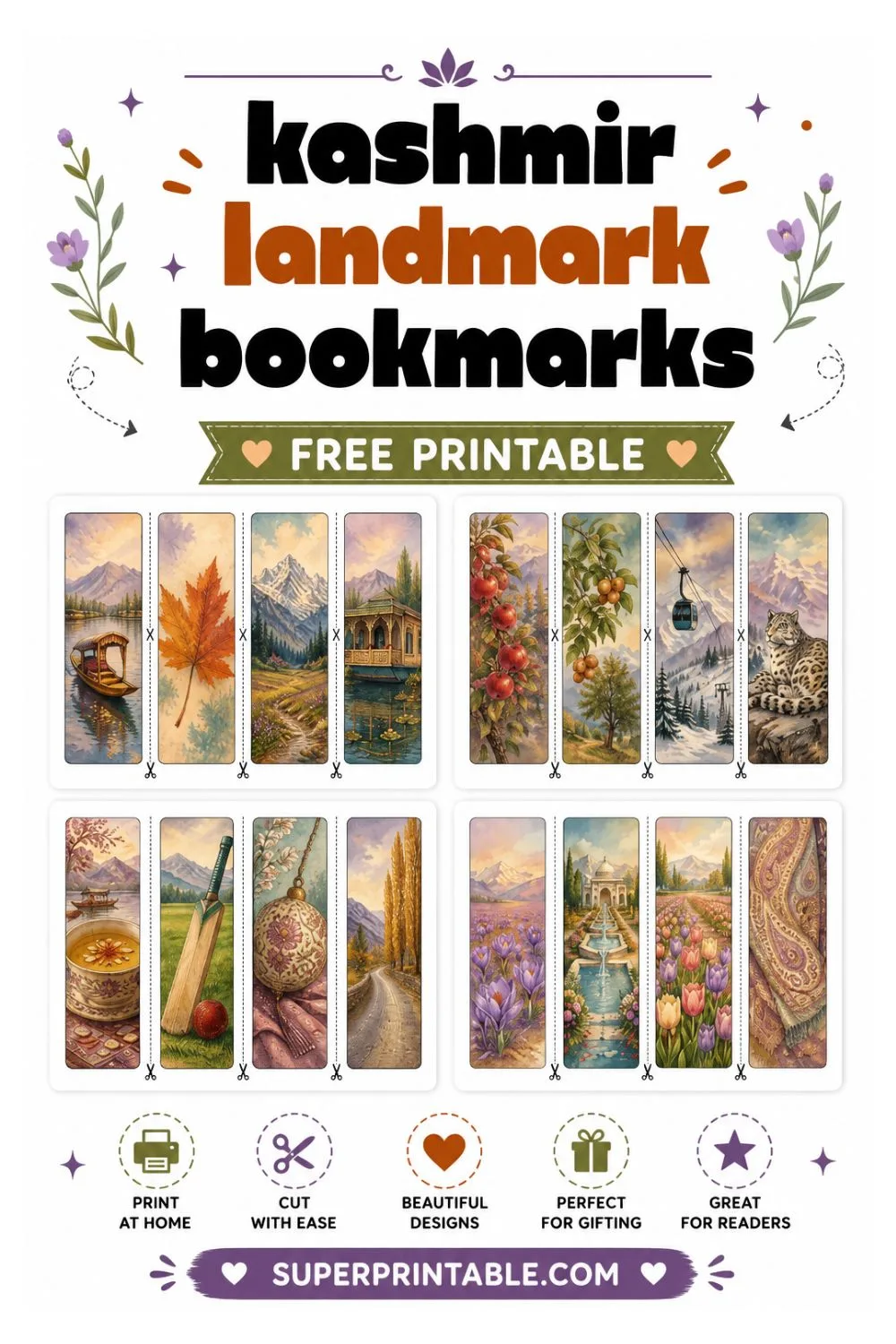 16 Kashmir Landmark Bookmarks Pinterest Image