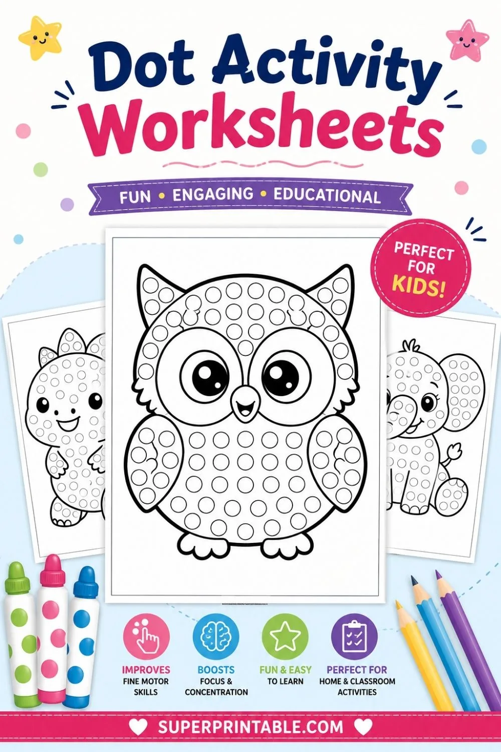 18+ Dot Activity Worksheets Pinterest Image