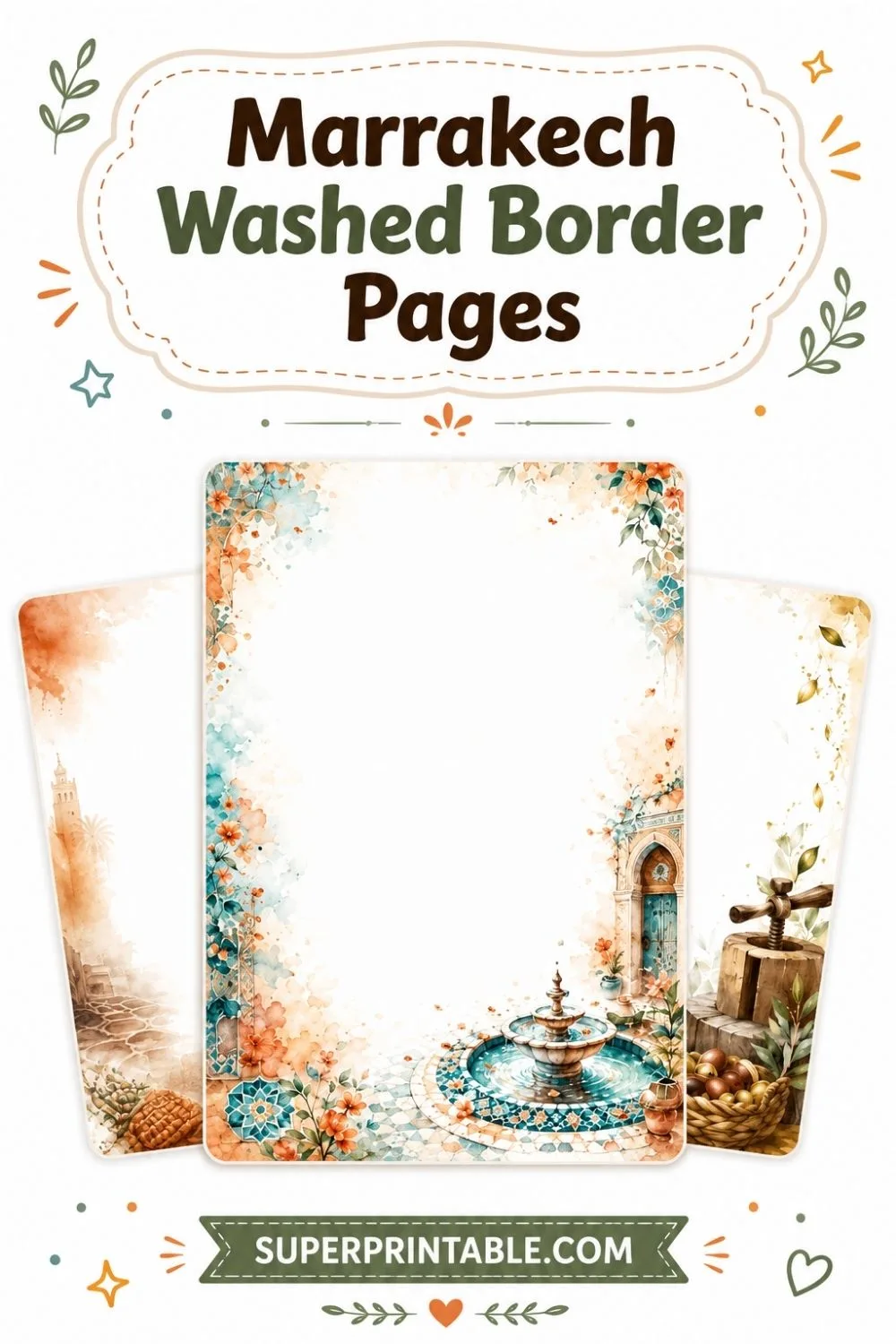 19 Marrakech Washed Border Pages Pinterest Image