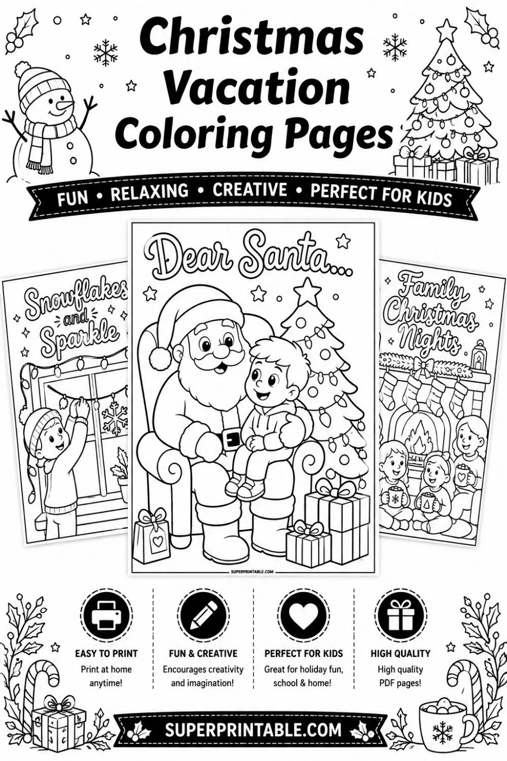 20 Christmas Vacation Coloring Pages Pinterest Image