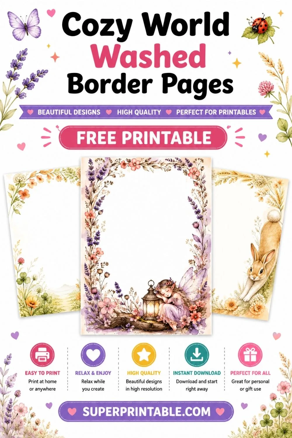 20+ Cozy World Washed Border Pages Pinterest Image