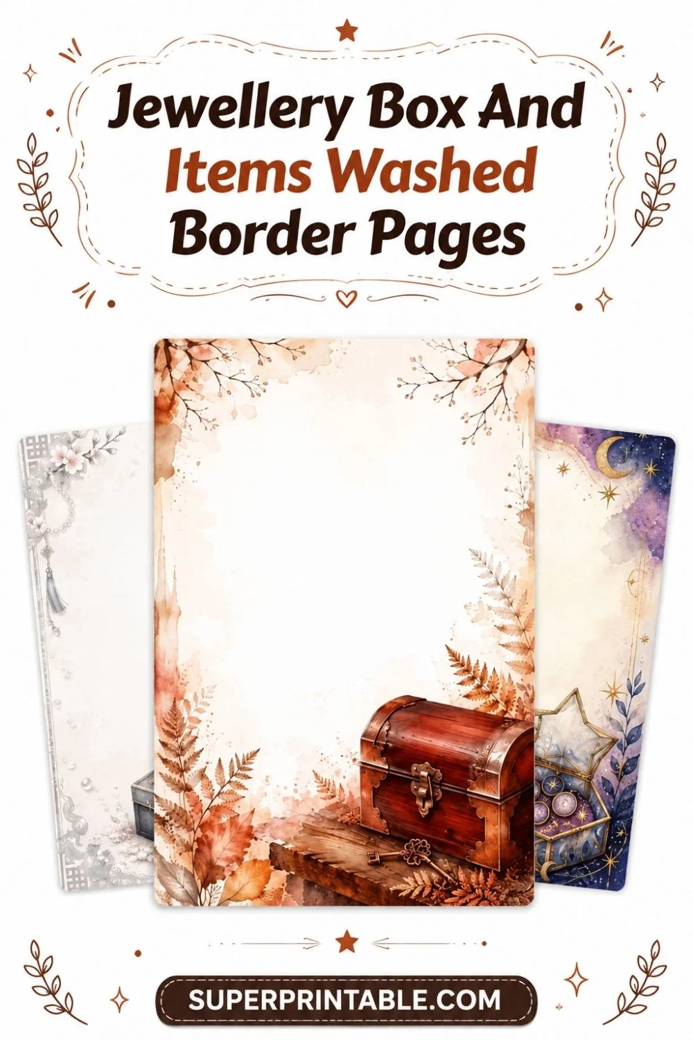 20 Jewellery Box And Items Washed Border Pages Pinterest Image