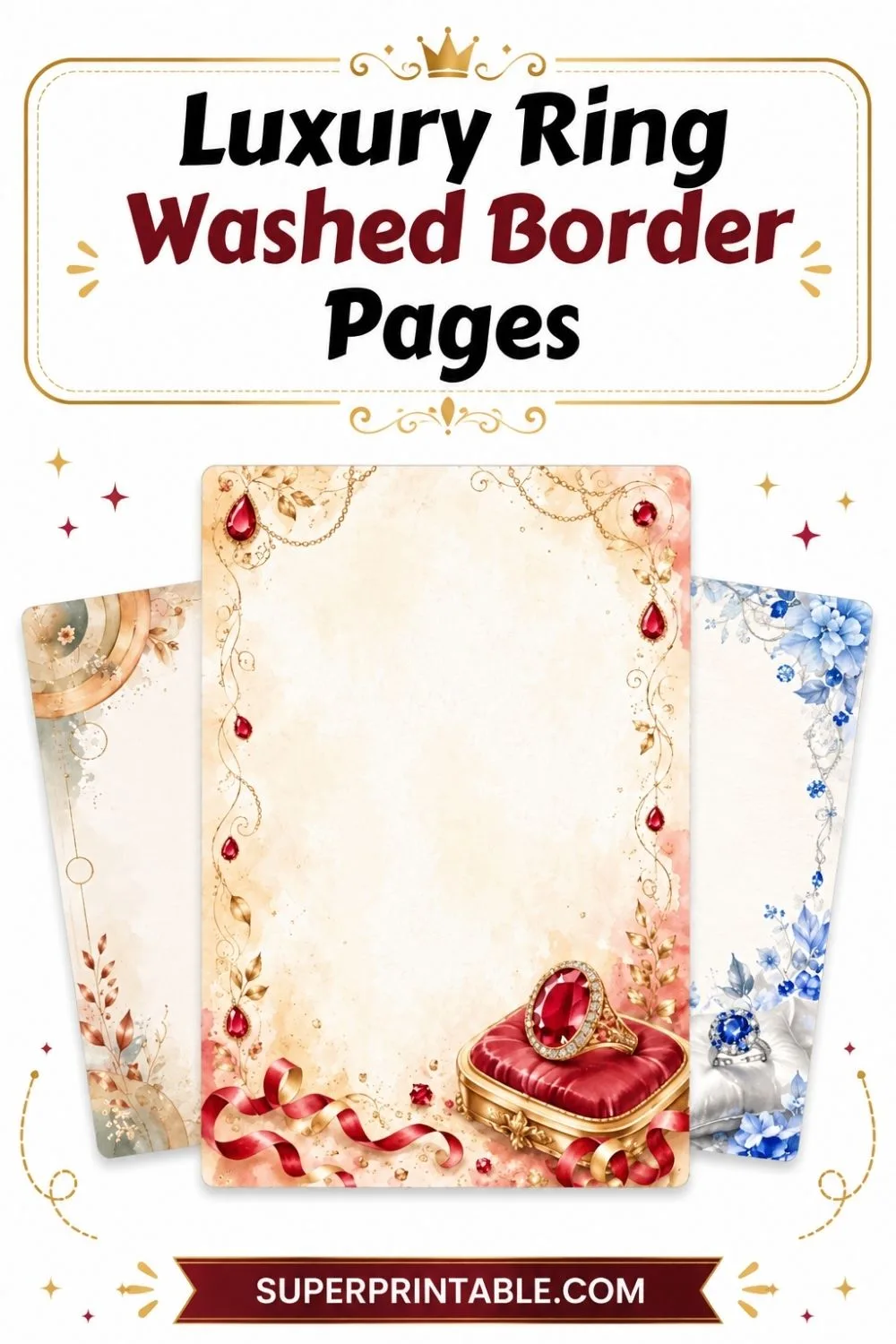 20 Luxury Ring Washed Border Pages Pinterest Image