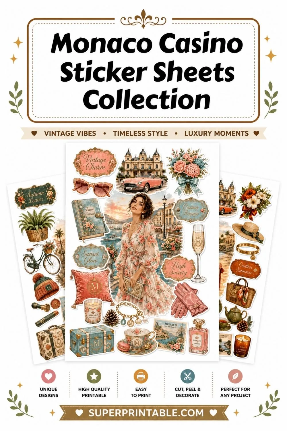 20+ Monaco Casino Sticker Sheets Collection Pinterest Image