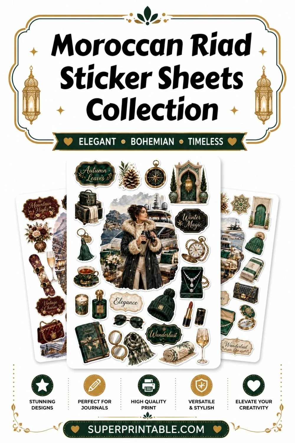20+ Moroccan Riad Sticker Sheets Collection Pinterest Image