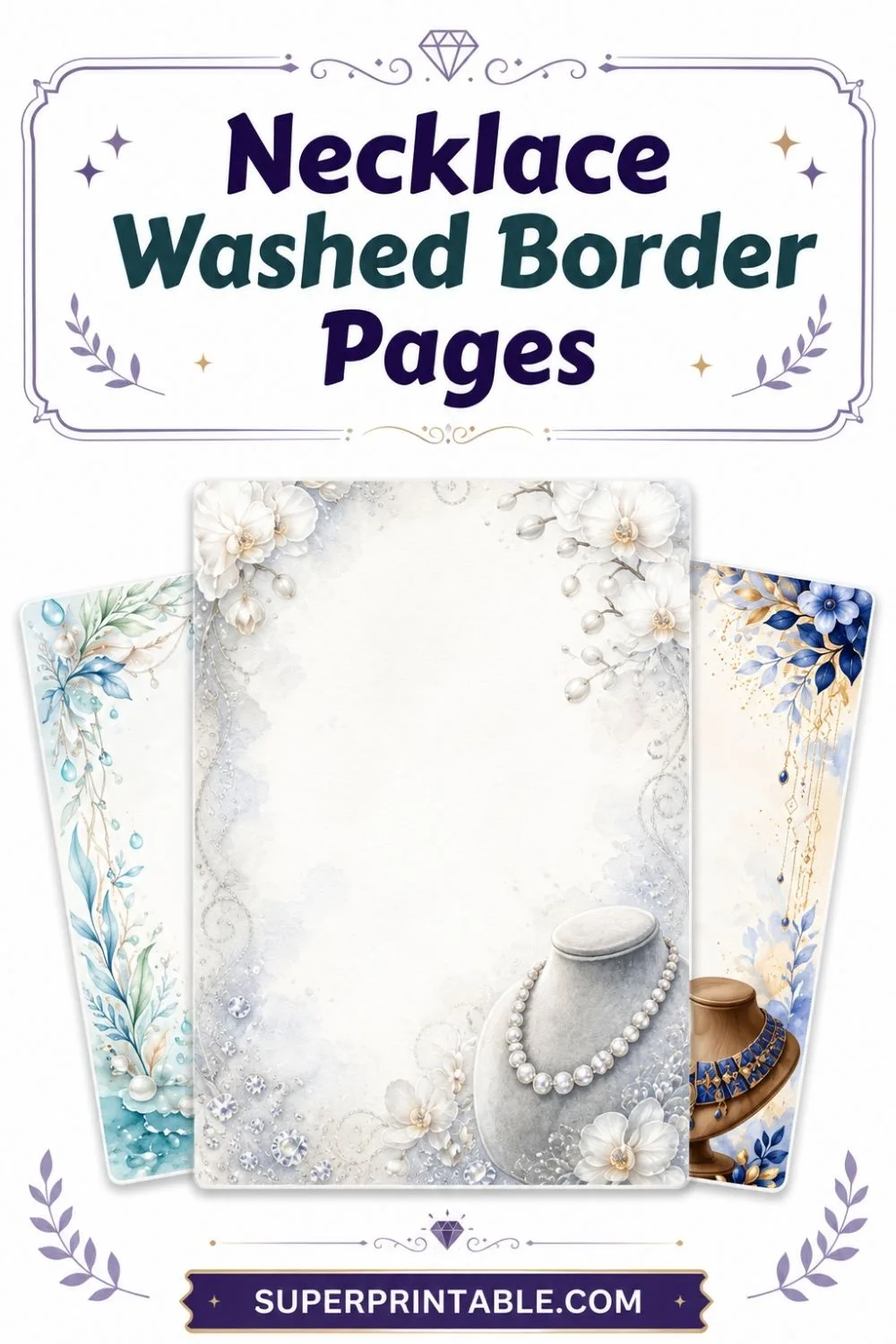 20 Necklace Washed Border Pages Pinterest Image