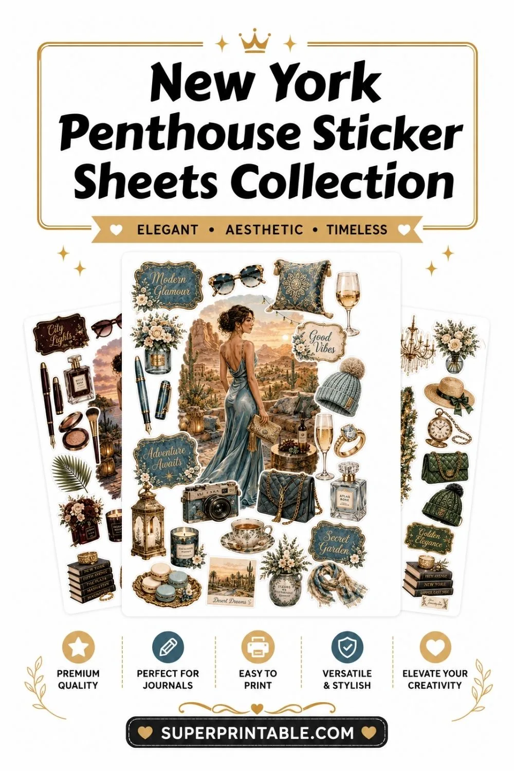 20 New York Penthouse Sticker Sheets Collection Pinterest Image