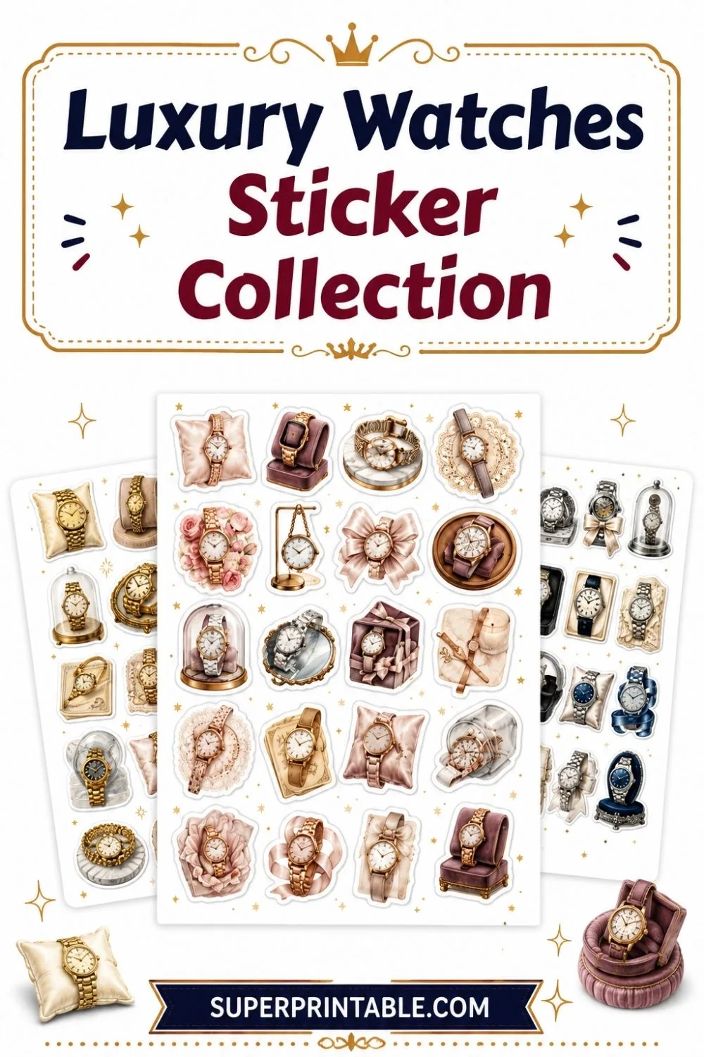 25 Luxury Watches Sticker Collection Pinterest Image