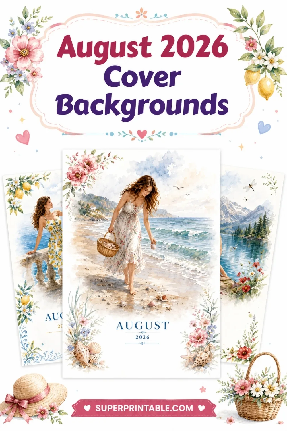 August 2026 Cover Backgrounds Pinterest Image