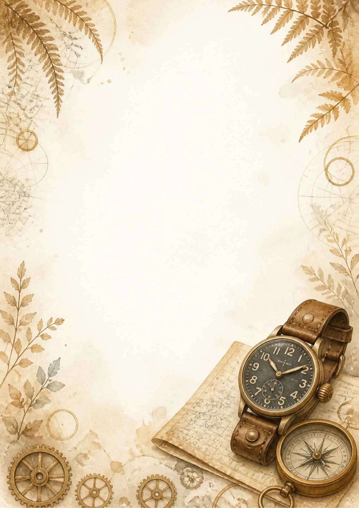 A sparkling writing page displaying a gold watch with an oyster bracelet in a display dome with gold dust.