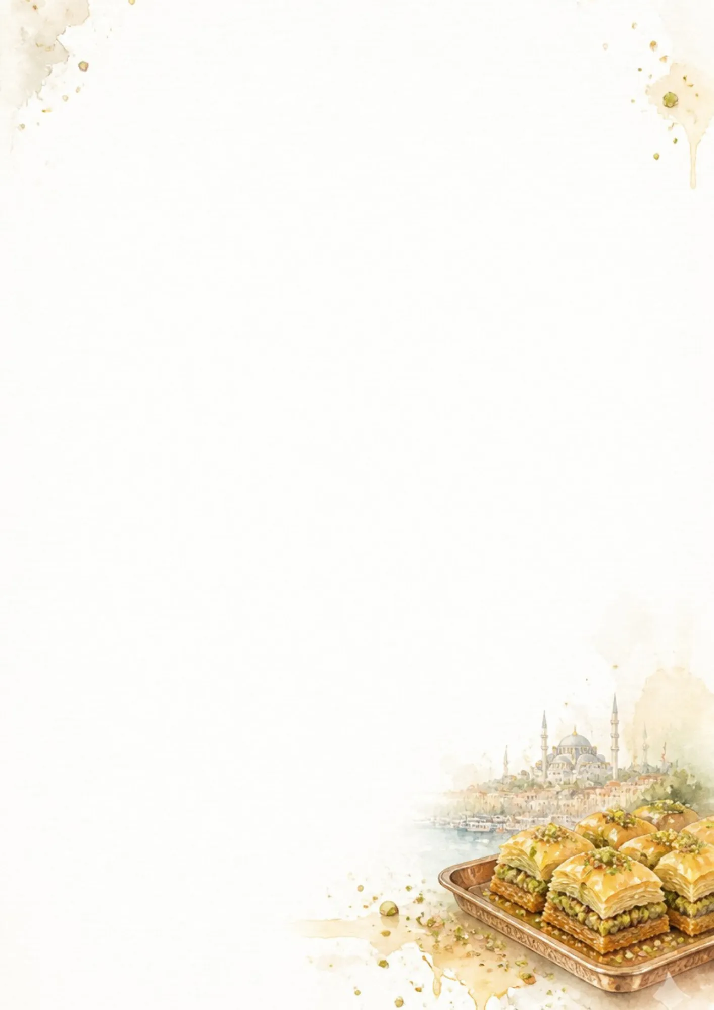 A spiritual writing page showing the silhouette of a Sufi whirling dervish in a flowing white skirt, surrounded by mystical gold and blue watercolor swirls.
