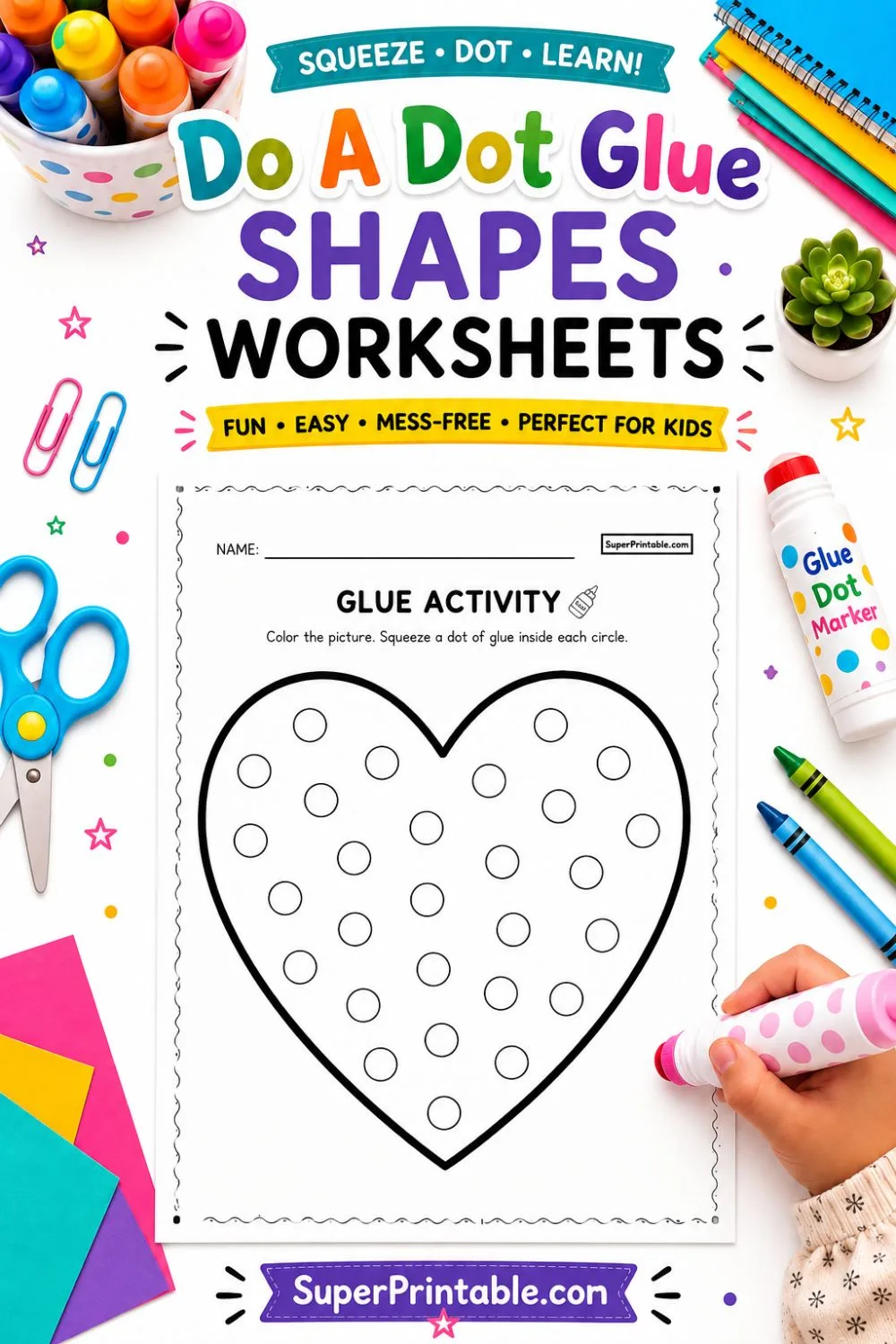 10+ Do A Dot Glue Shapes Worksheets Pinterest Image