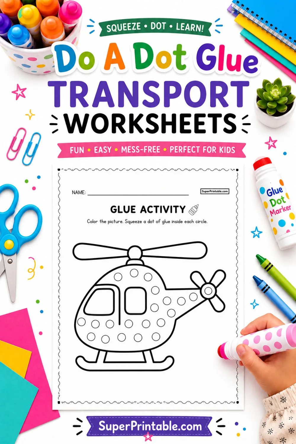 10+ Do A Dot Glue Transport Worksheets Pinterest Image