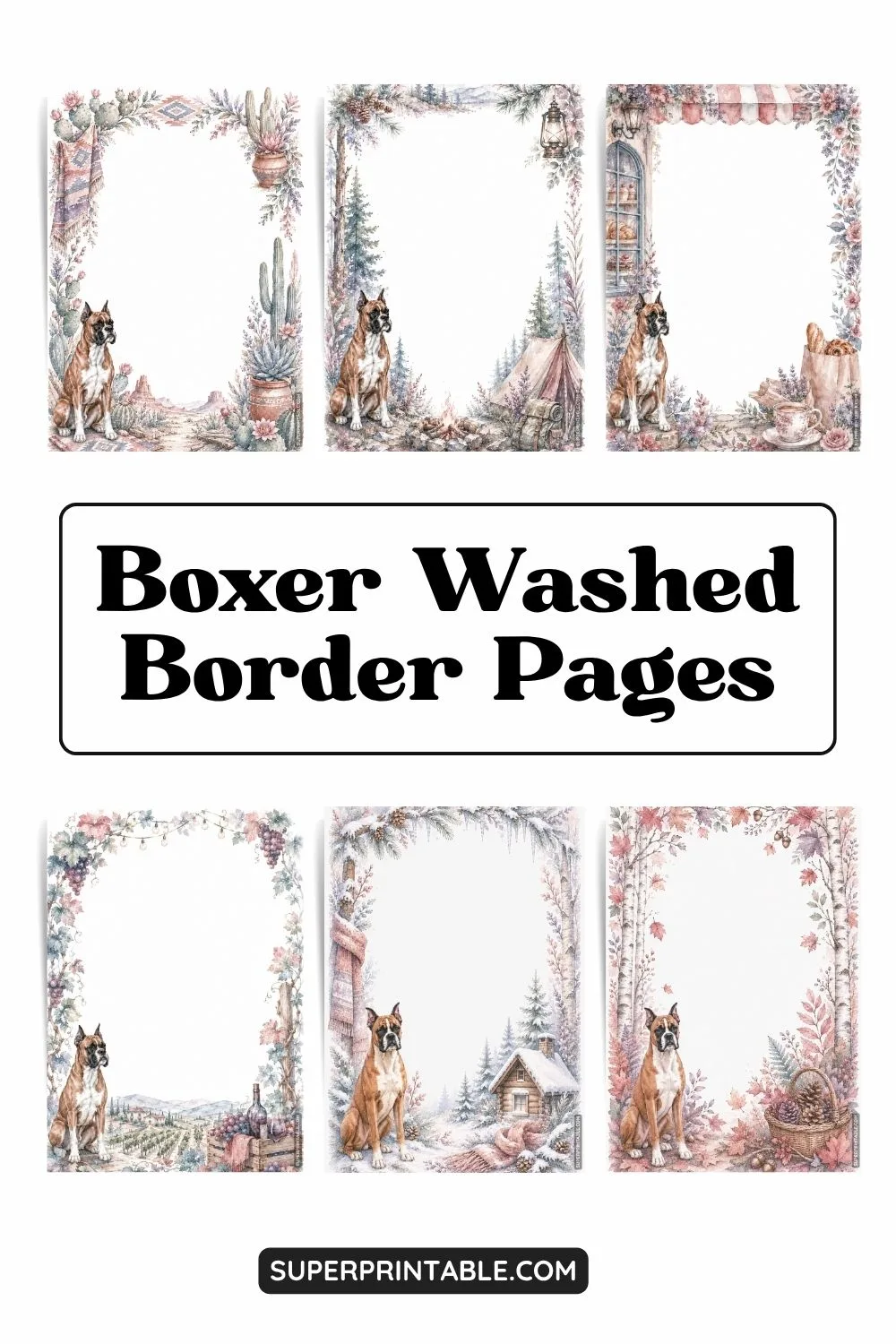 12+ Boxer Washed Border Pages Pinterest Image