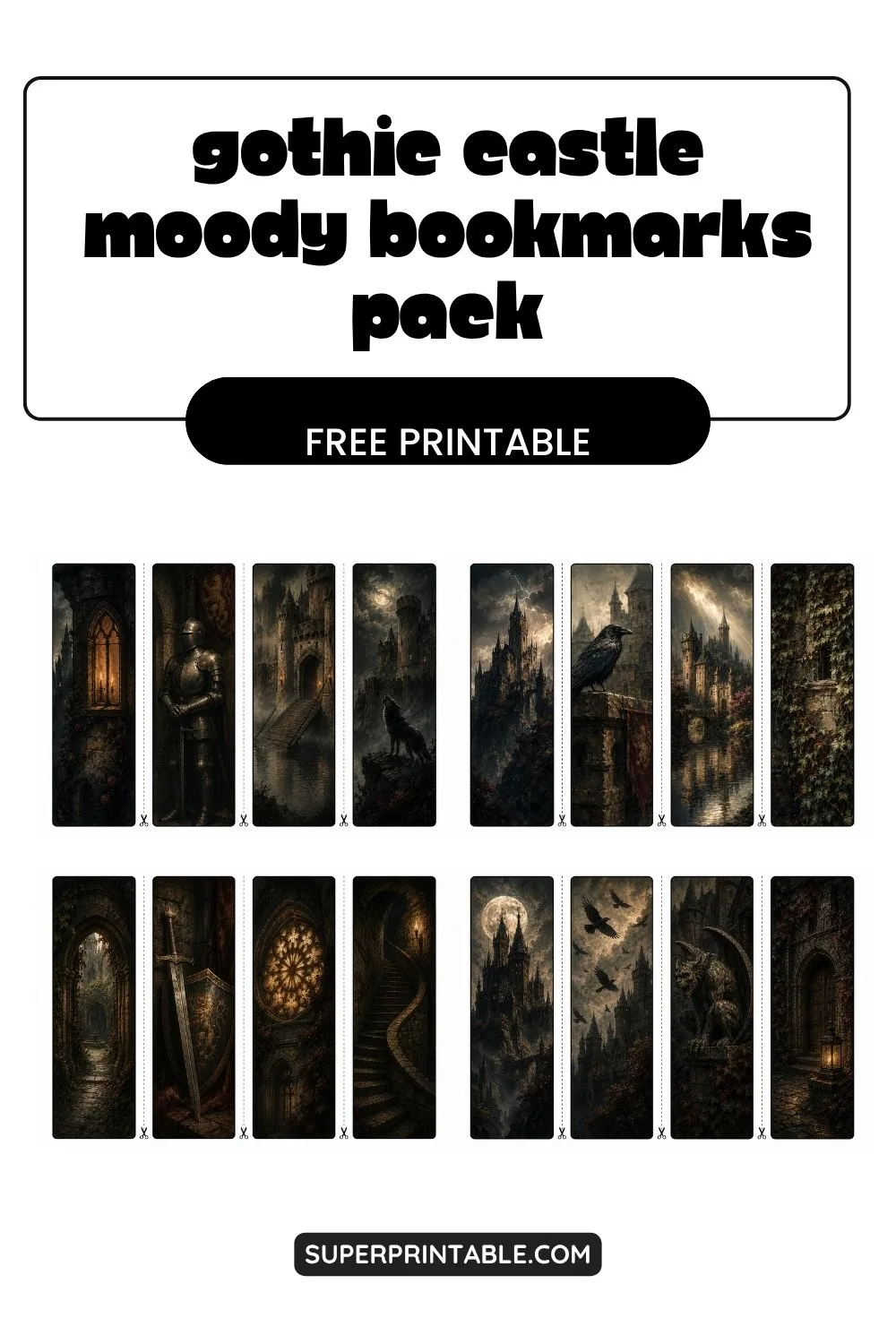 16 Gothic Castle Moody Bookmarks Pinterest Image