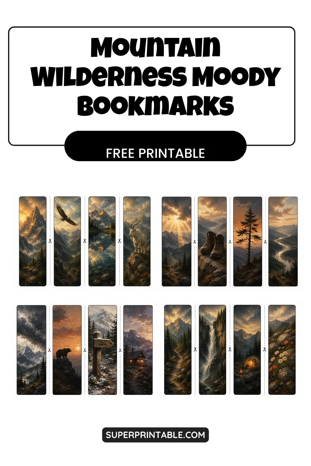 16 Mountain Wilderness Moody Bookmarks Pinterest Image