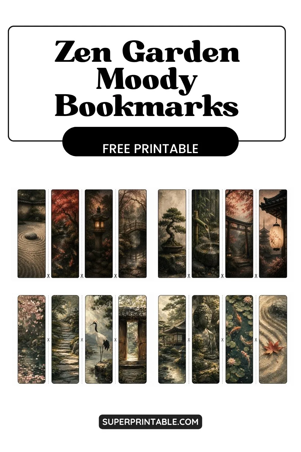 16 Zen Garden Moody Bookmarks Pinterest Image