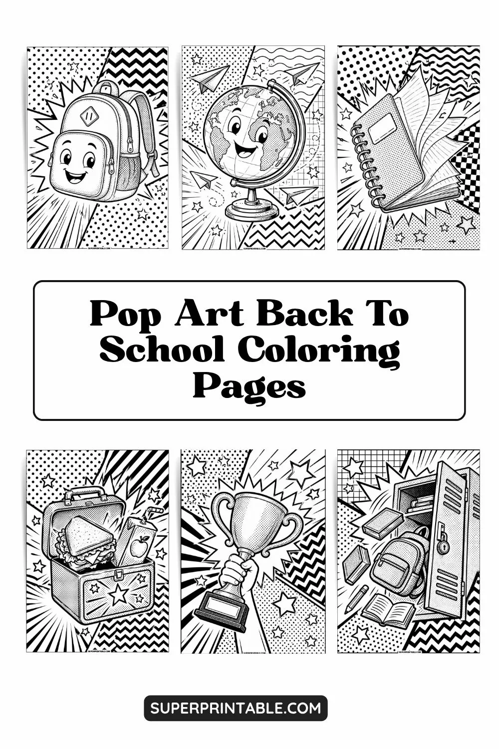 20 Pop Art Back To School Coloring Pages Pinterest Image