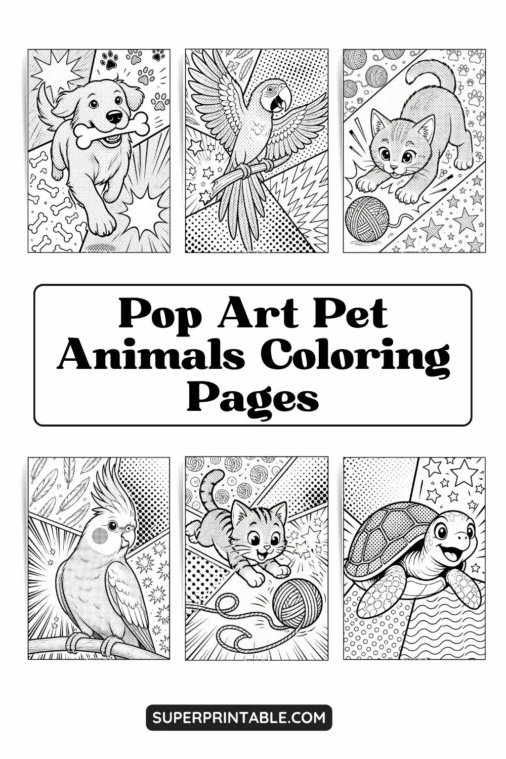 20 Pop Art Pet Animals Coloring Pages Pinterest Image