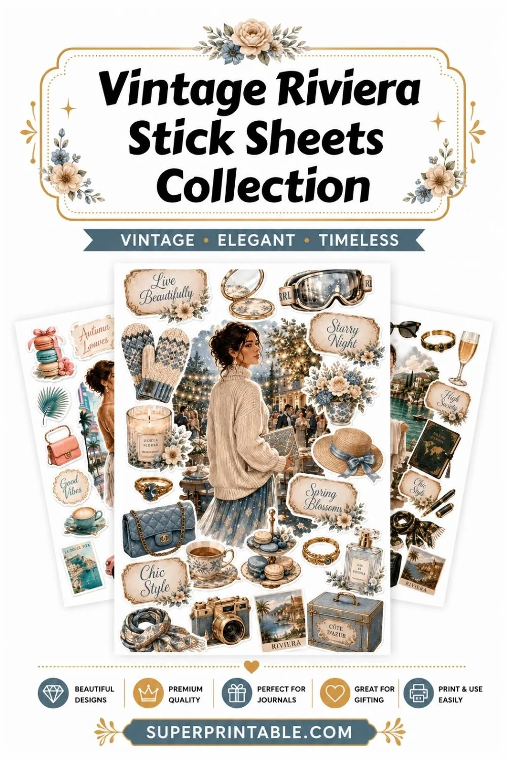 20 Vintage Riviera Stick Sheets Collection Pinterest Image