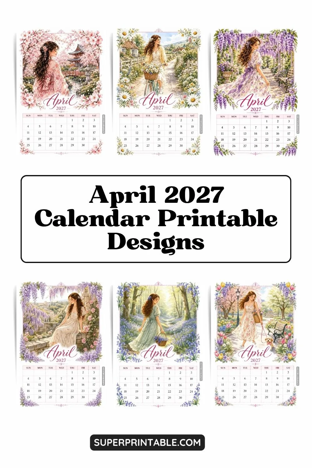 28+ April 2027 Calendar Printable Designs Pinterest Image