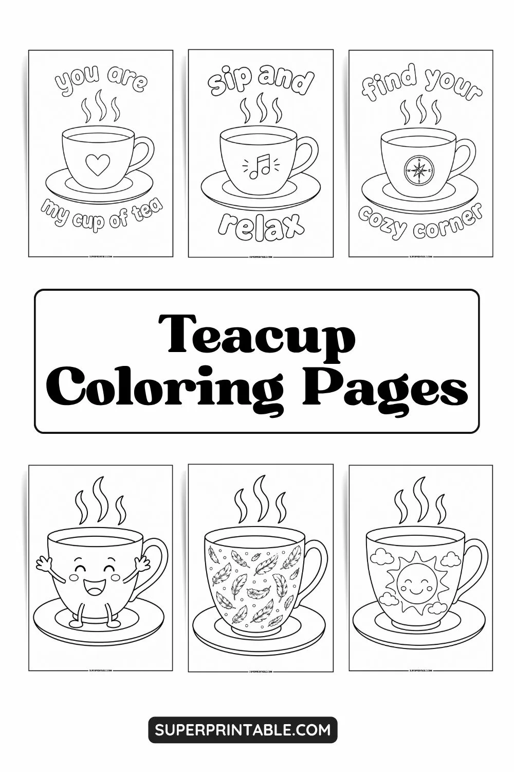 30+ Teacup Coloring Pages Pinterest Image
