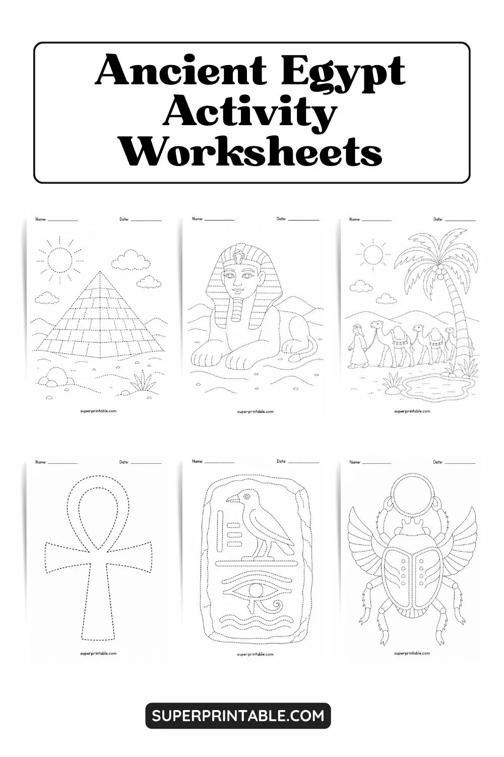 Ancient Egypt Activity Worksheets Pinterest Image