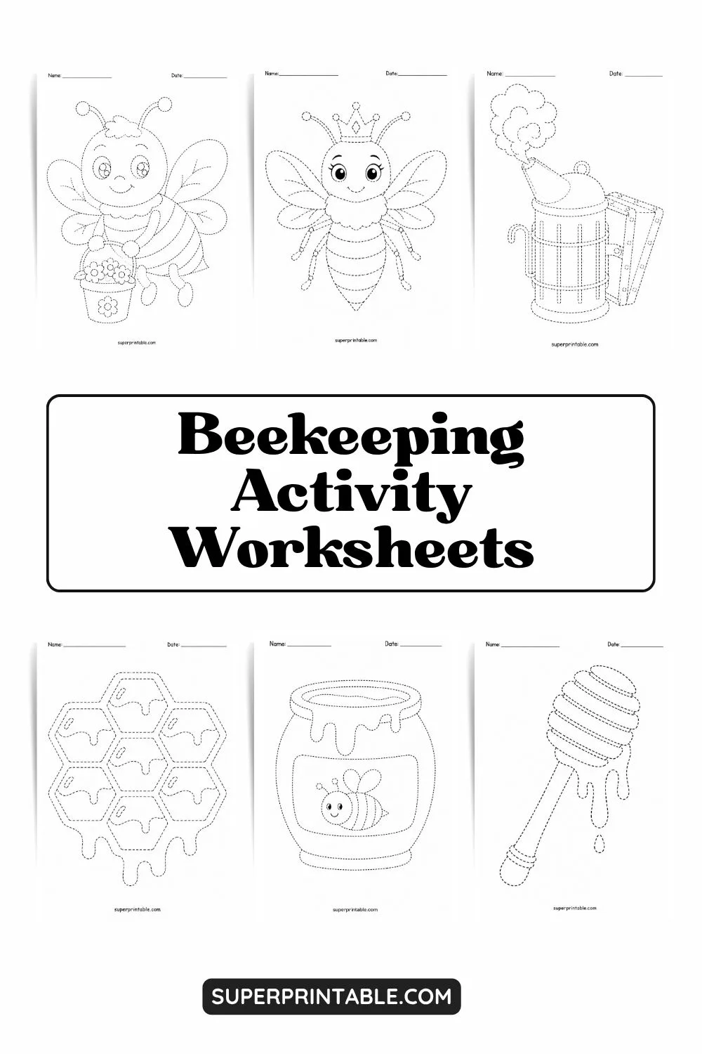 Beekeeping Activity Worksheets Pinterest Image