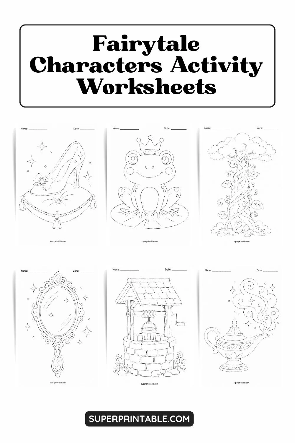 Fairytale Characters Activity Worksheets Pinterest Image