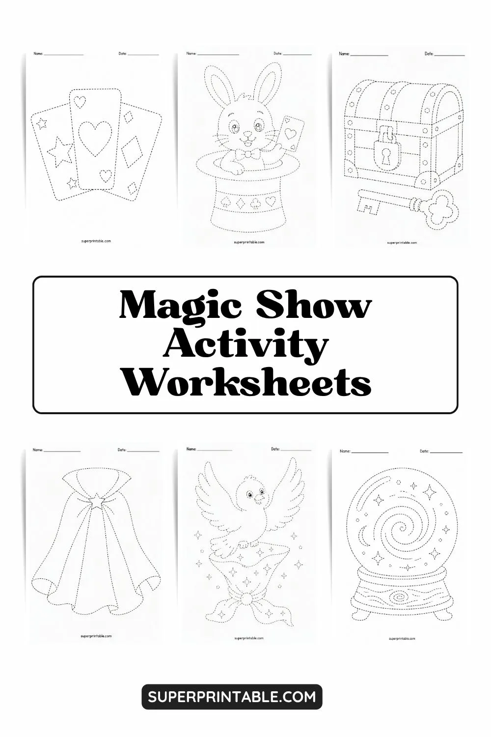 Magic Show Activity Worksheets Pinterest Image