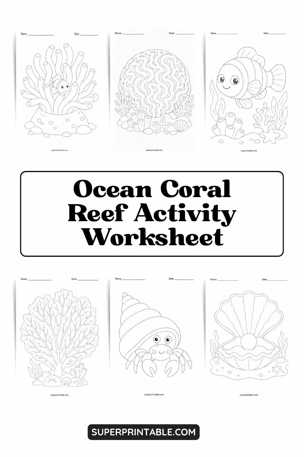 Ocean Coral Reef Activity Worksheets Pinterest Image