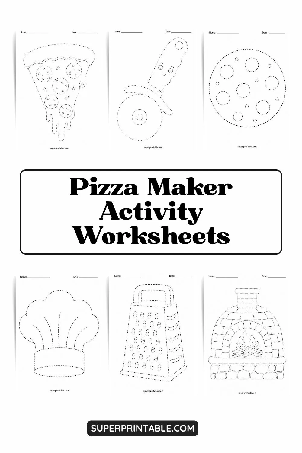 Pizza Maker Activity Worksheets Pinterest Image