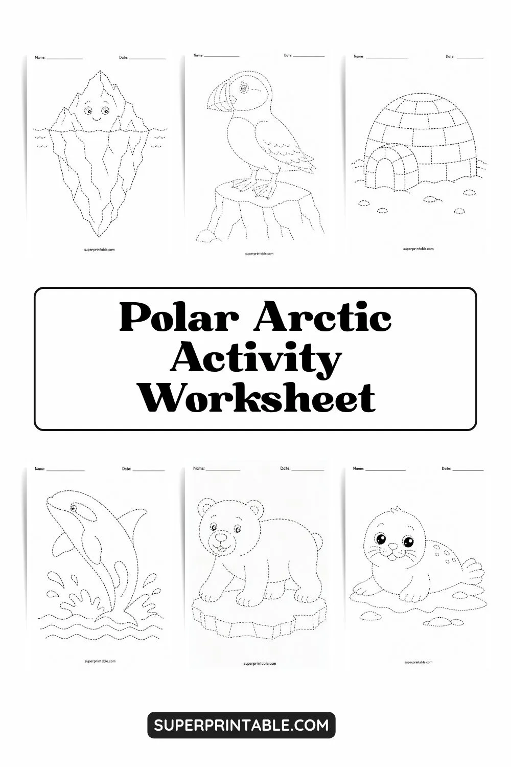 Polar Arctic Activity Worksheet Pinterest Image