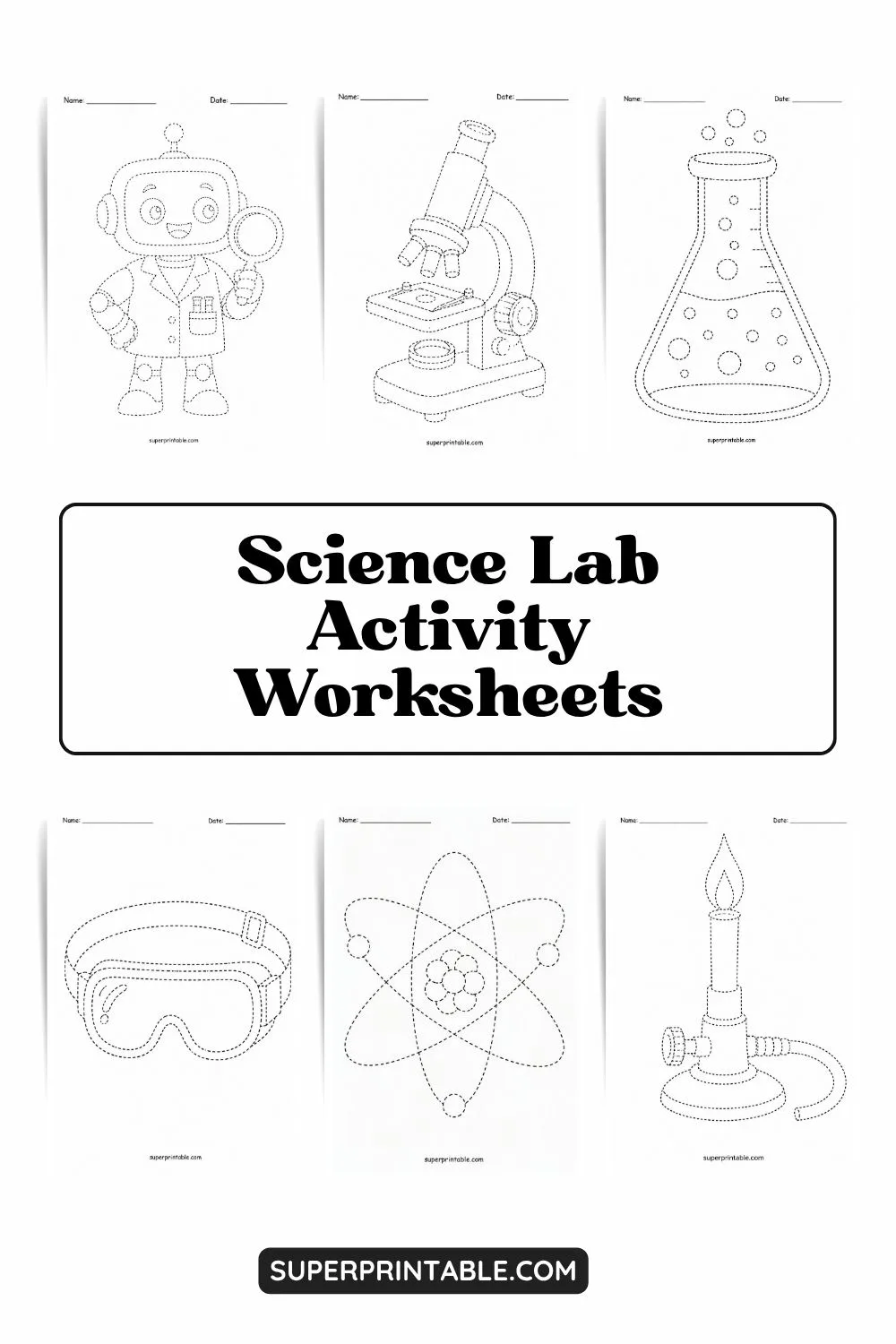 Science Lab Activity Worksheets Pinterest Image