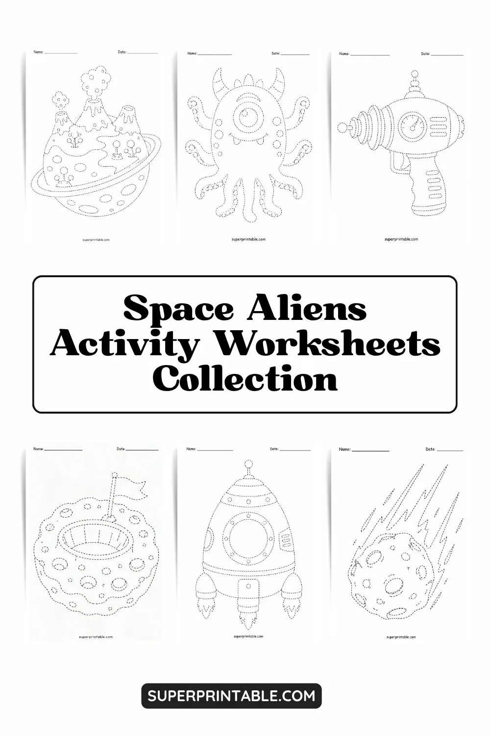 Space Aliens Activity Worksheets Collection Pinterest Image