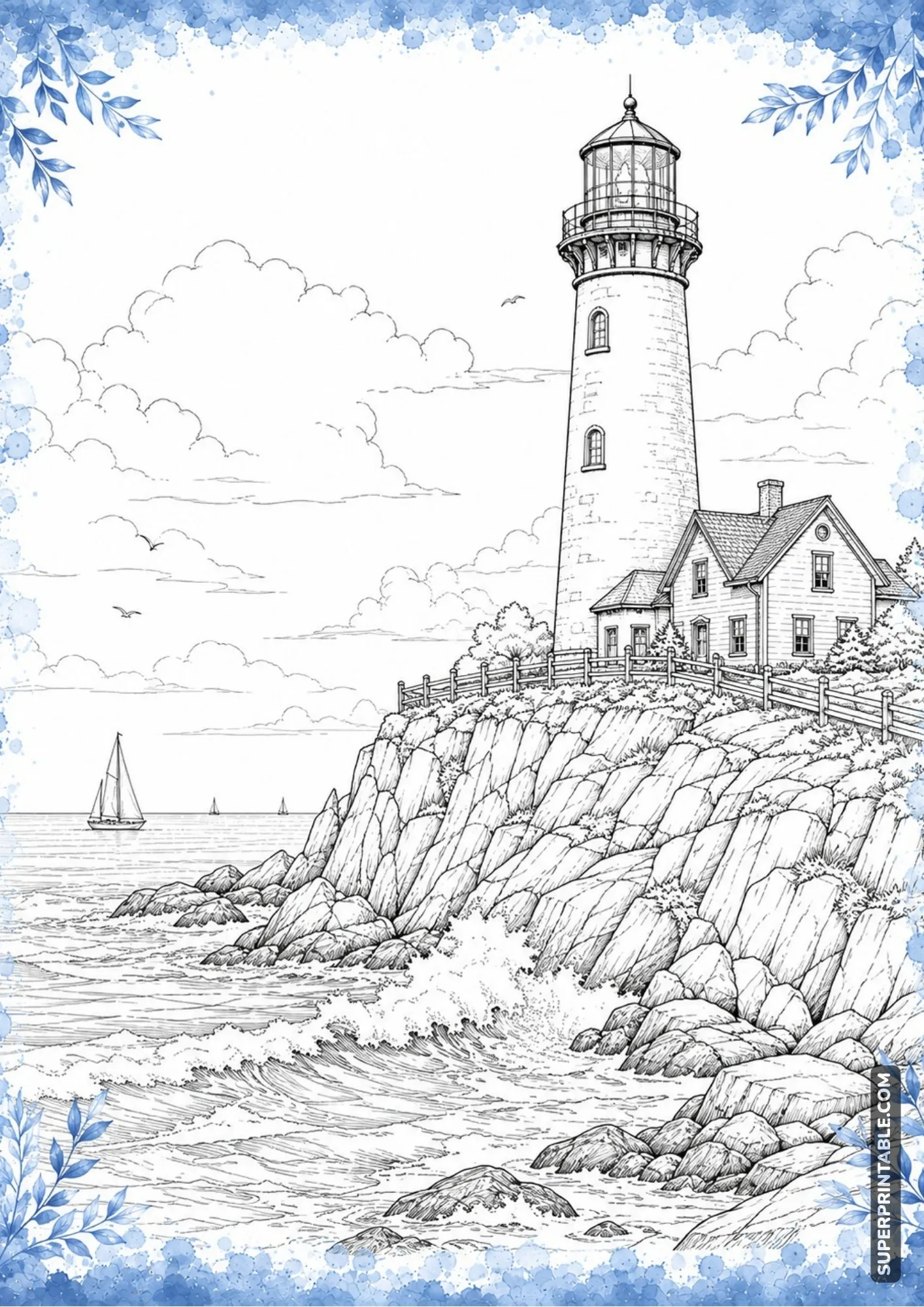 Australian lighthouse standing beside a rocky coastal shoreline and blue ocean