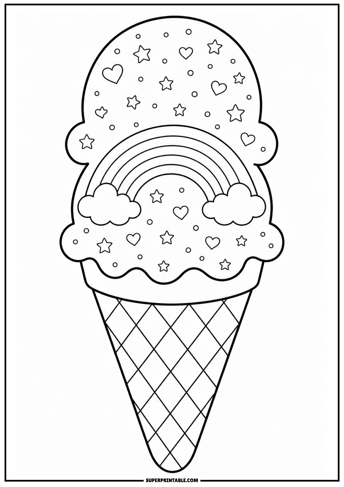 Adventure themed ice cream cone with compass and sweet spot message