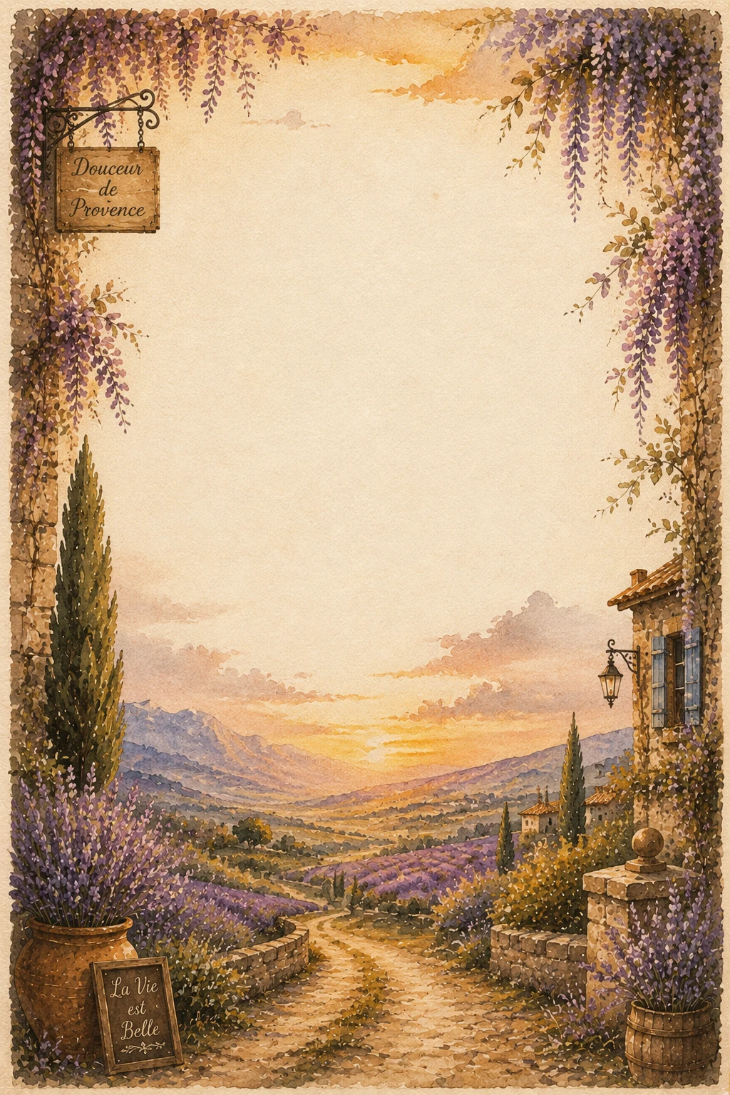 Provence Lavender Hills and Sunset Road Border Page 03