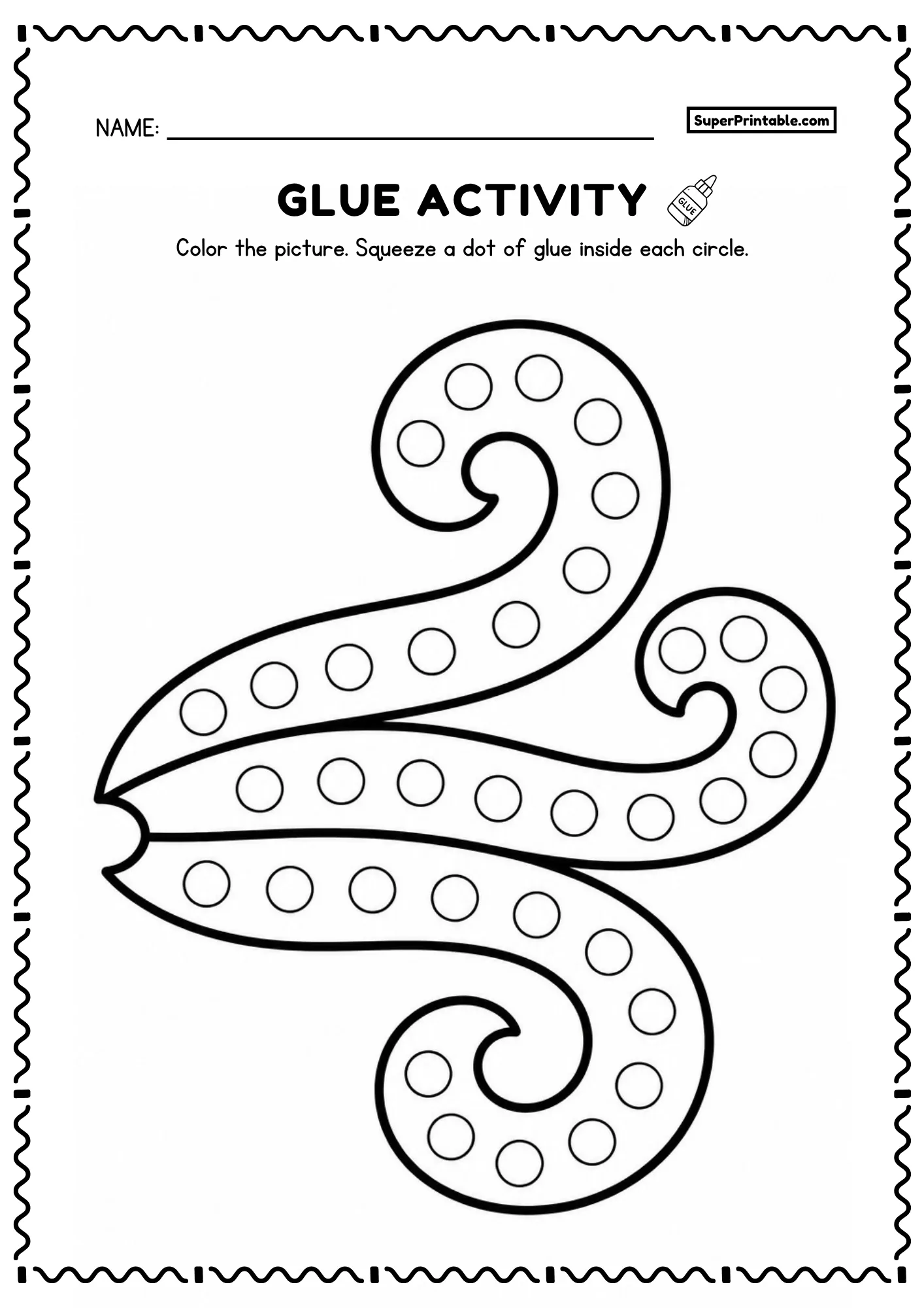 Curved wind gusts dot glue weather worksheets activity with circles for young kids