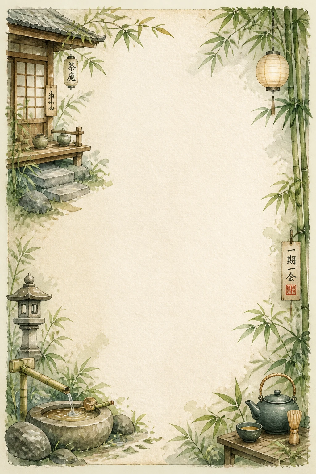 Japanese Teahouse and Wagashi Border Page 11