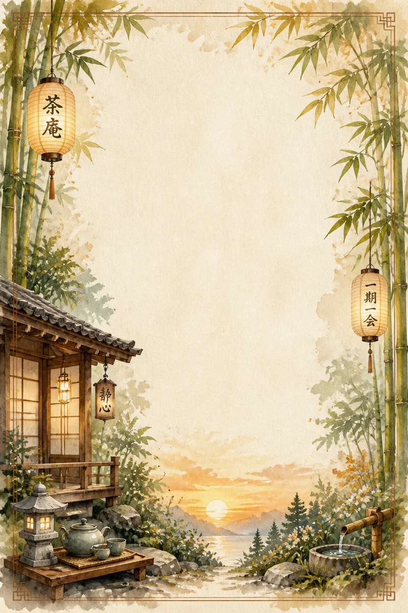 Japanese Teahouse and Wagashi Border Page 12