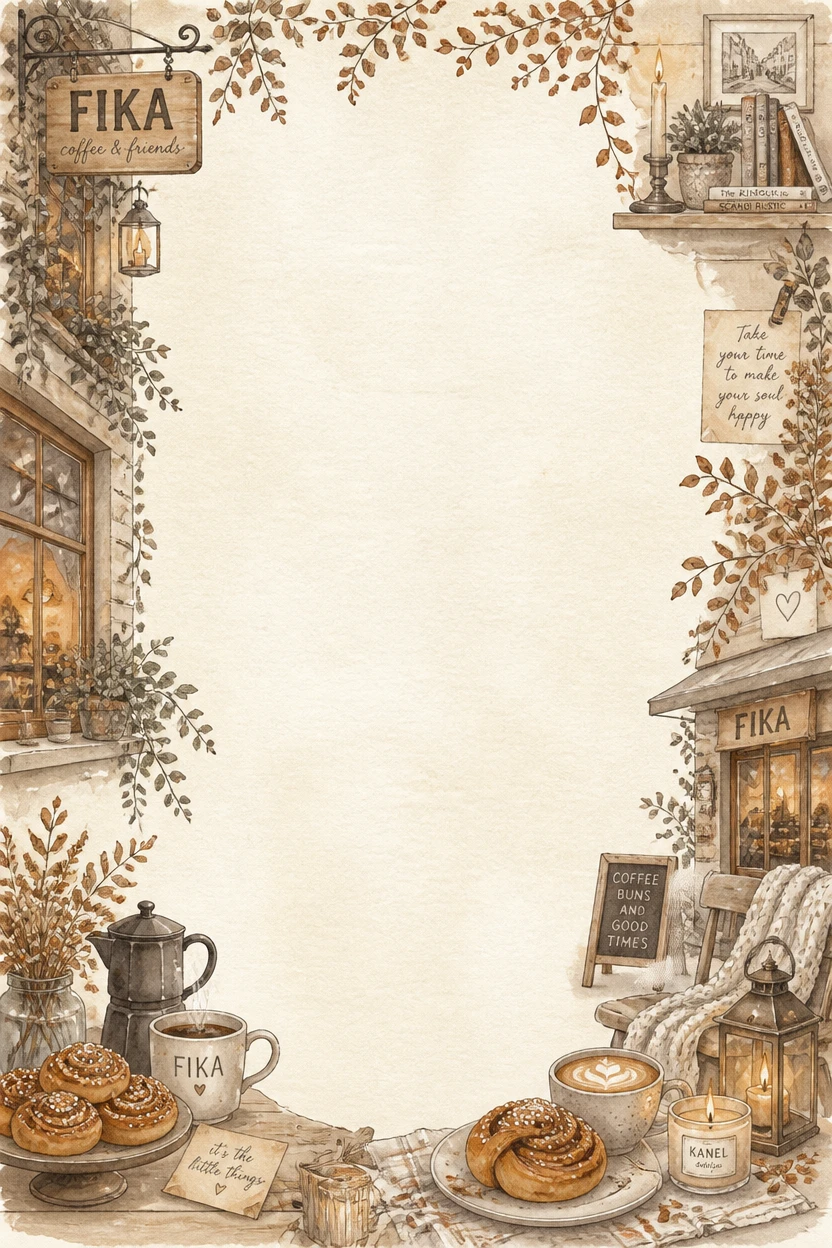 Swedish Fika and Scandinavian Bakery Border Page 25