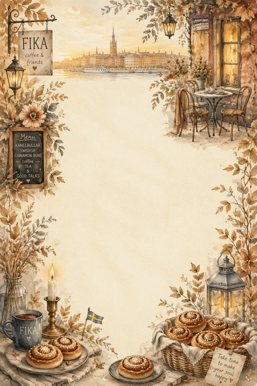 Swedish Fika and Scandinavian Bakery Border Page 27