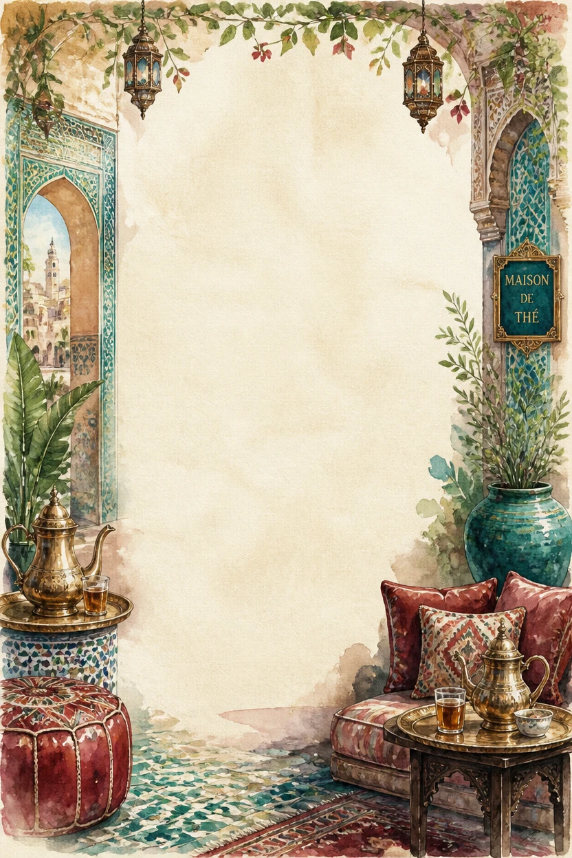 Moroccan Mint Tea and Pastry Courtyard Border Page 29