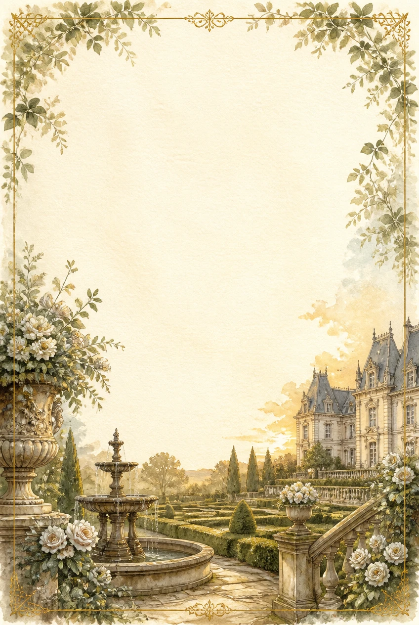 European Palace Garden and Fountain Border Page 09
