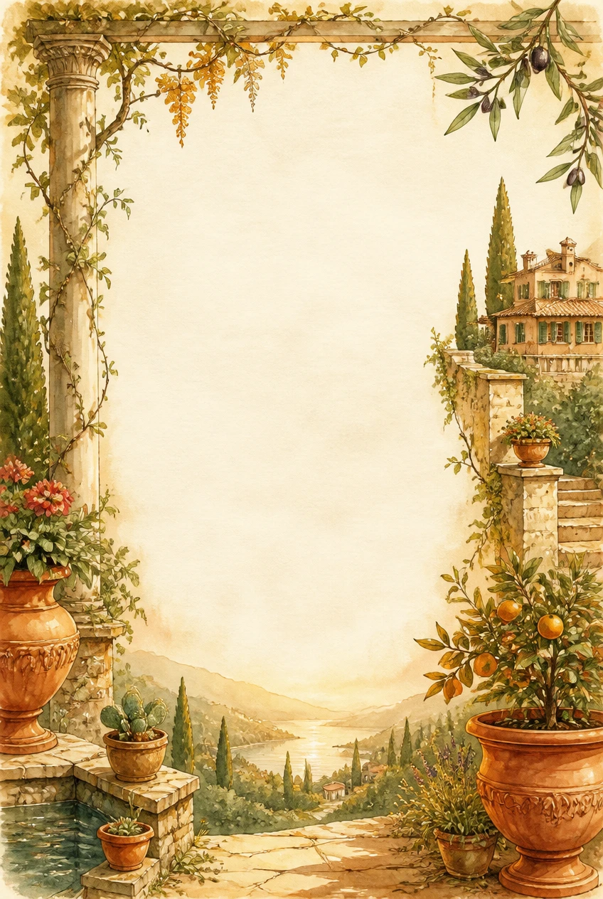 Golden Mediterranean Garden and Villa Border Page 12